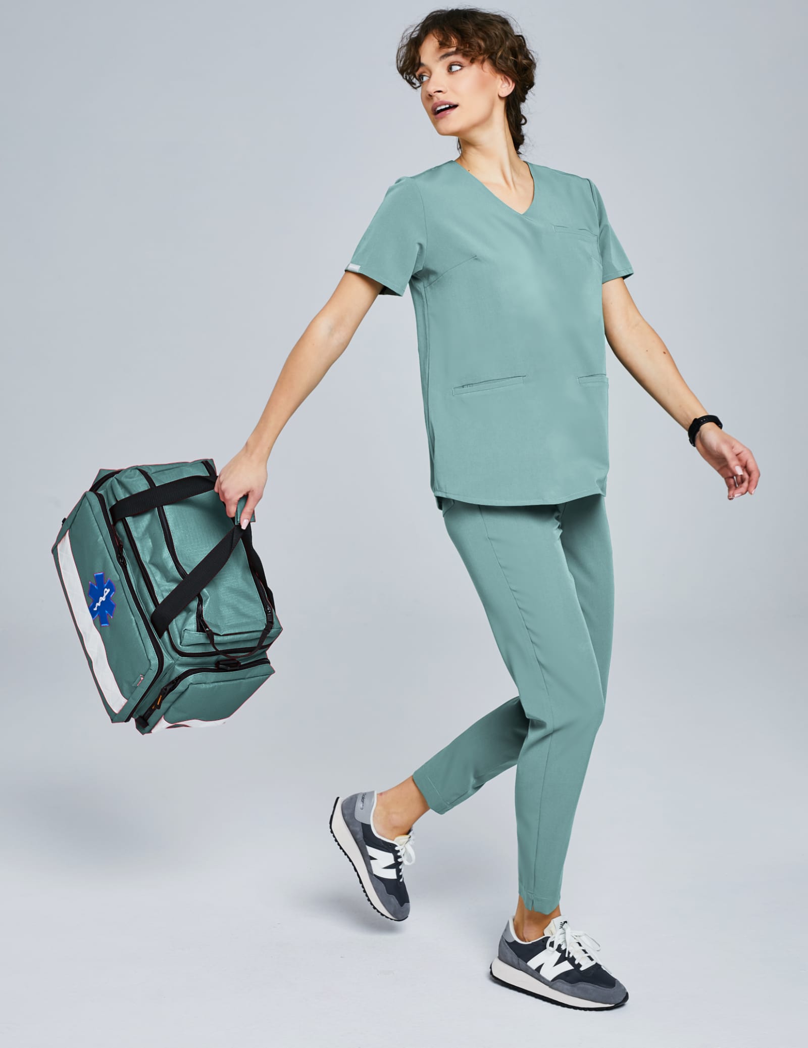 Spodnie Damskie Basic - DUSTY GREEN Spodnie Damskie Basic - DUSTY GREEN