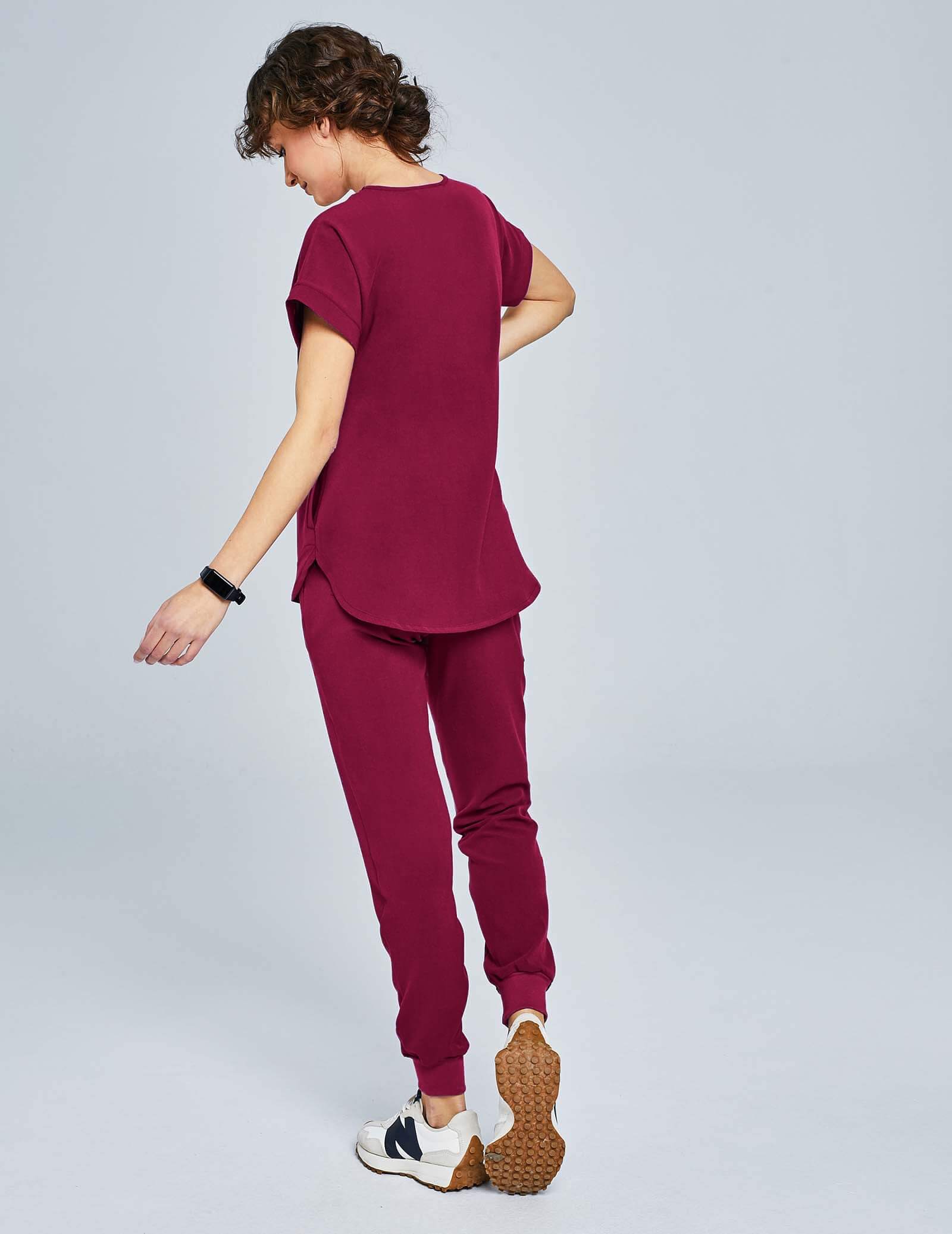 Spodnie Joggery Damskie - ROMANTIC CHERRY Spodnie Joggery Damskie - ROMANTIC CHERRY