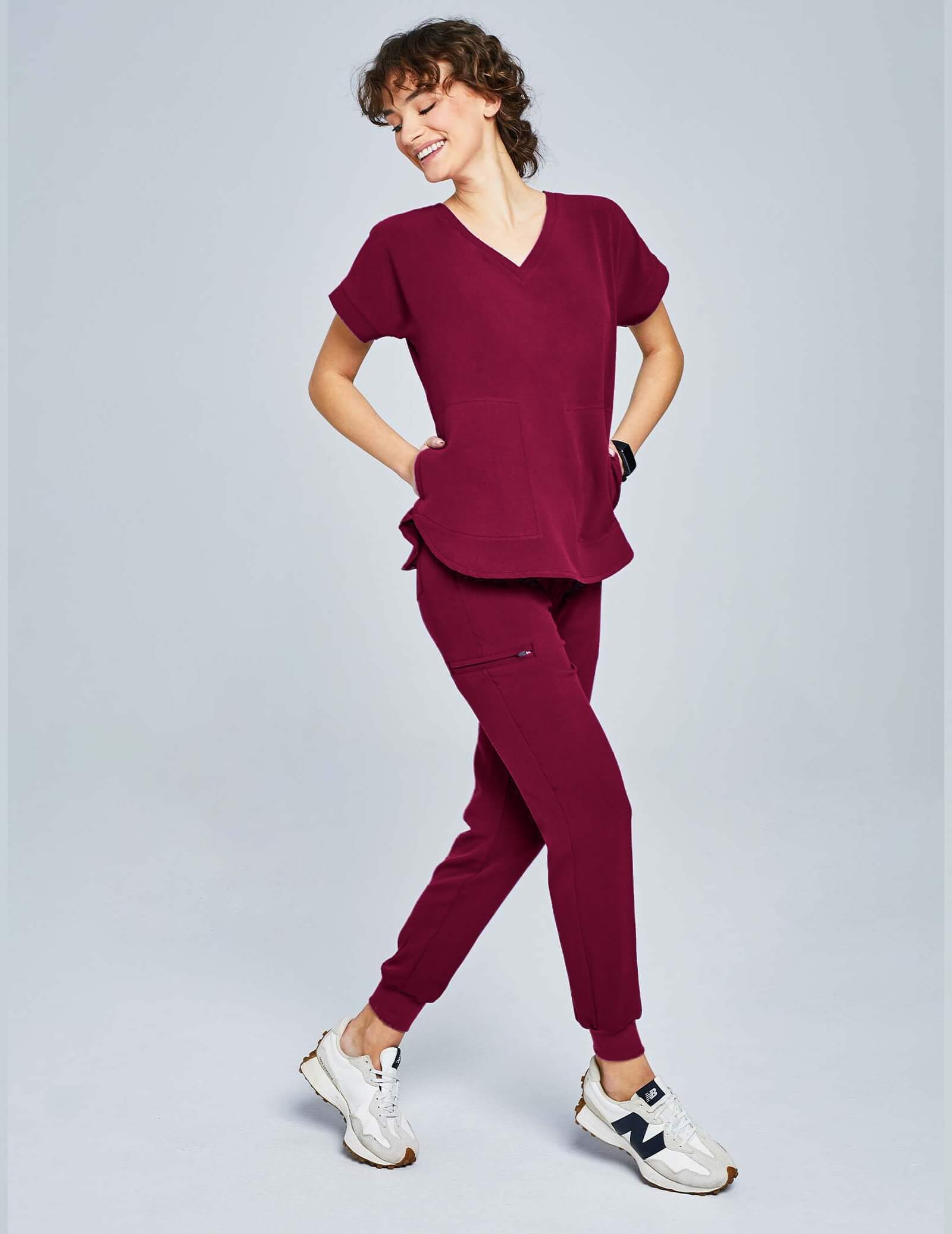 Spodnie Joggery Damskie - ROMANTIC CHERRY Spodnie Joggery Damskie - ROMANTIC CHERRY