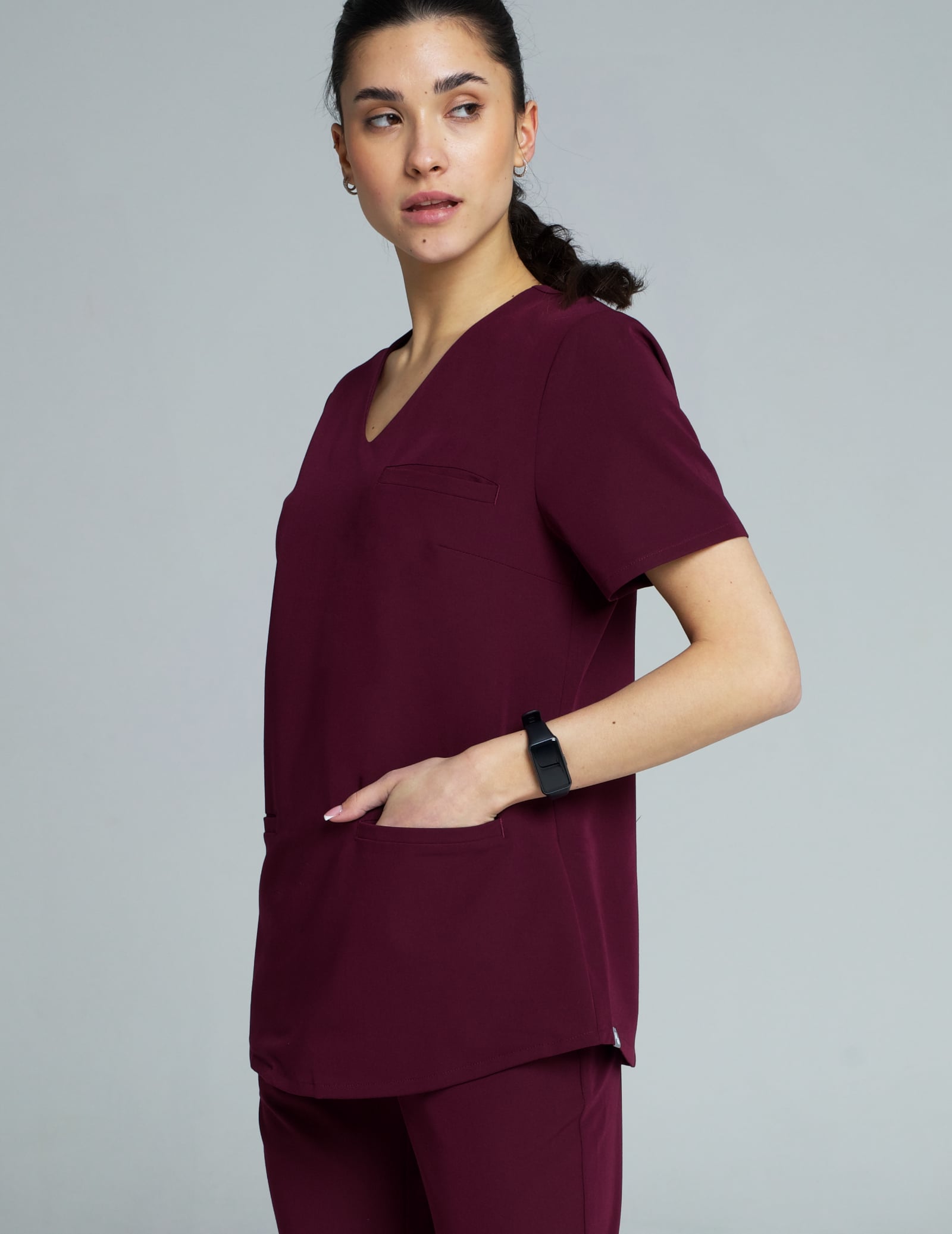 Bluza Medyczna Grace - BURGUNDY Bluza Medyczna Grace - BURGUNDY