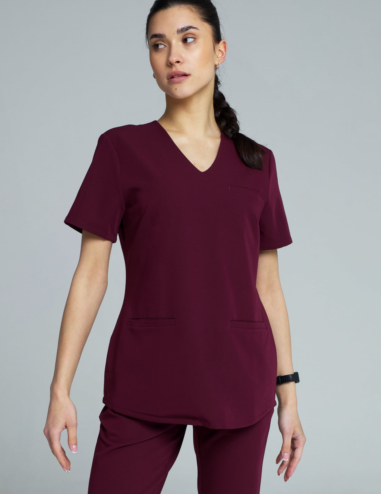 Bluza Medyczna Grace - BURGUNDY Bluza Medyczna Grace - BURGUNDY