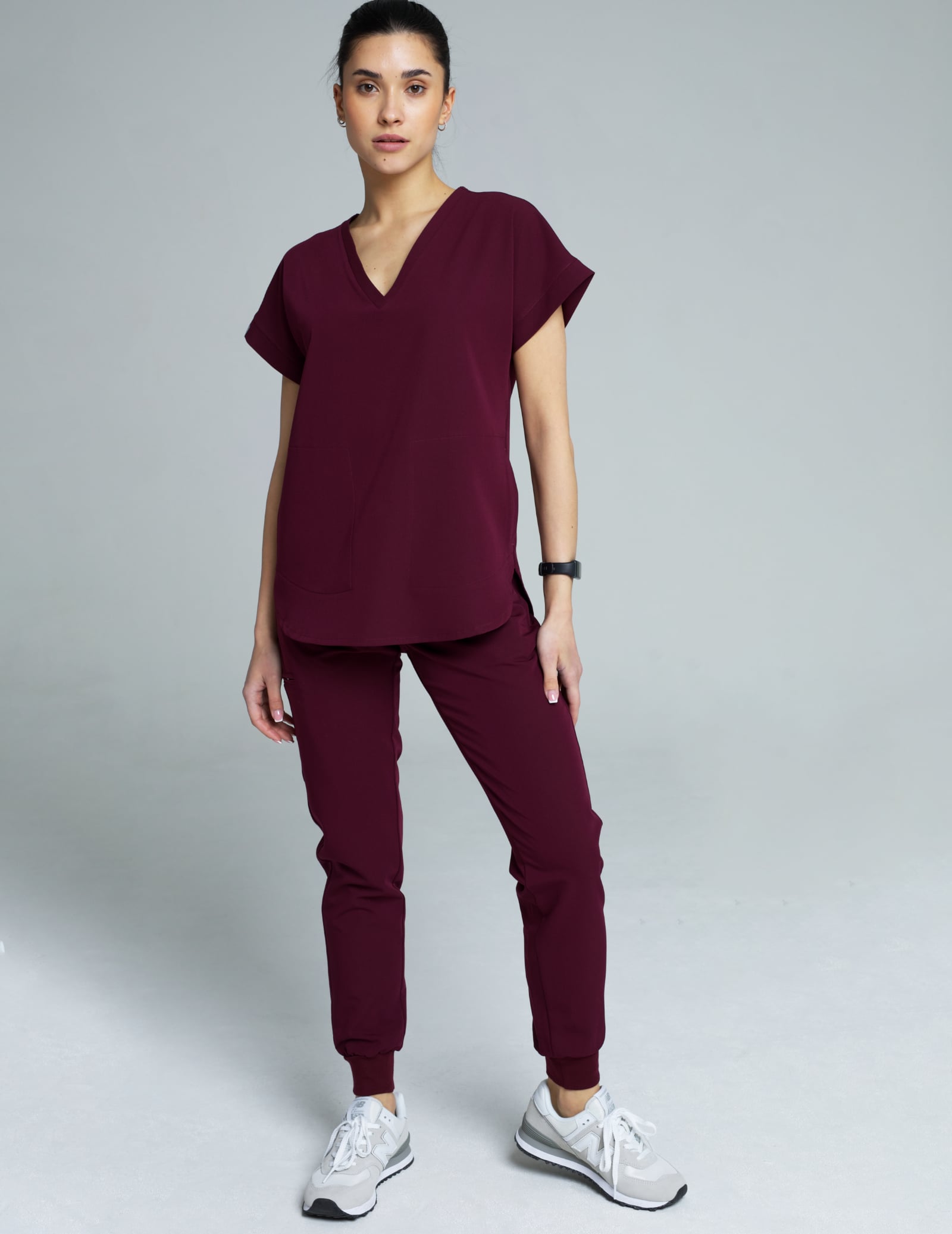 Spodnie Joggery Damskie - BURGUNDY Spodnie Joggery Damskie - BURGUNDY