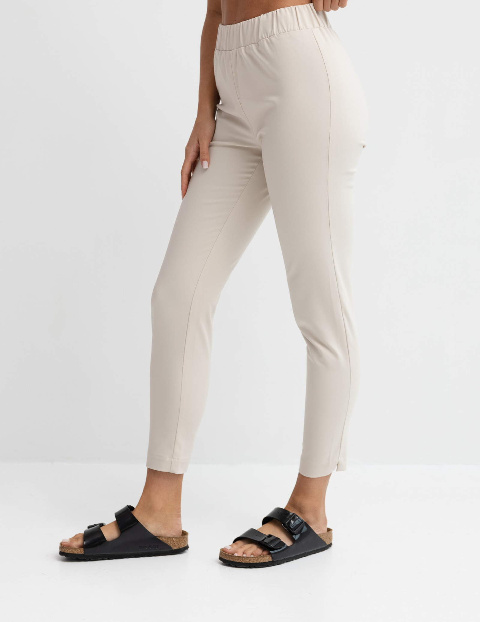 Spodnie Damskie Slim Fit - Nude