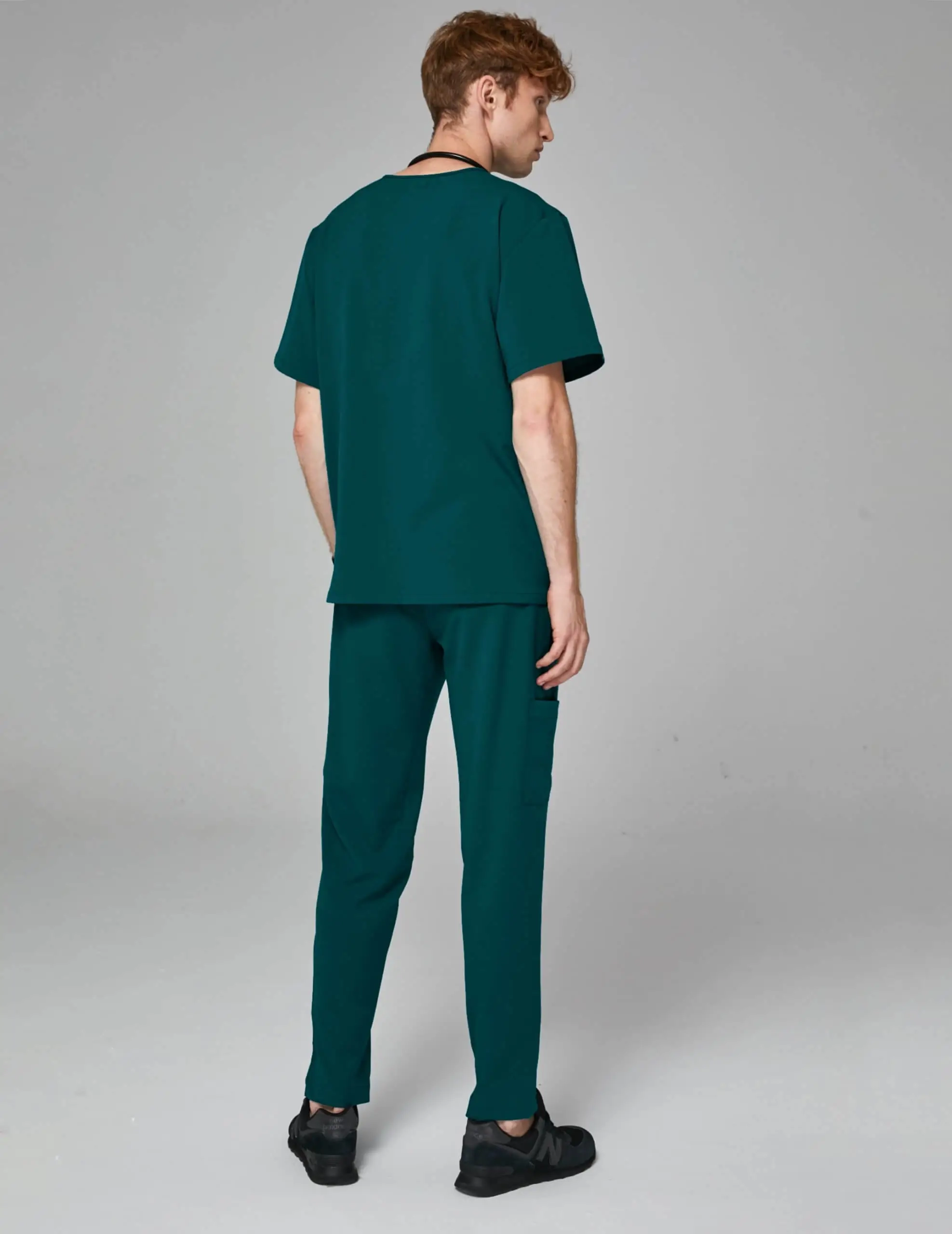 OUTLET Spodnie Basic męskie - DEEP GREEN