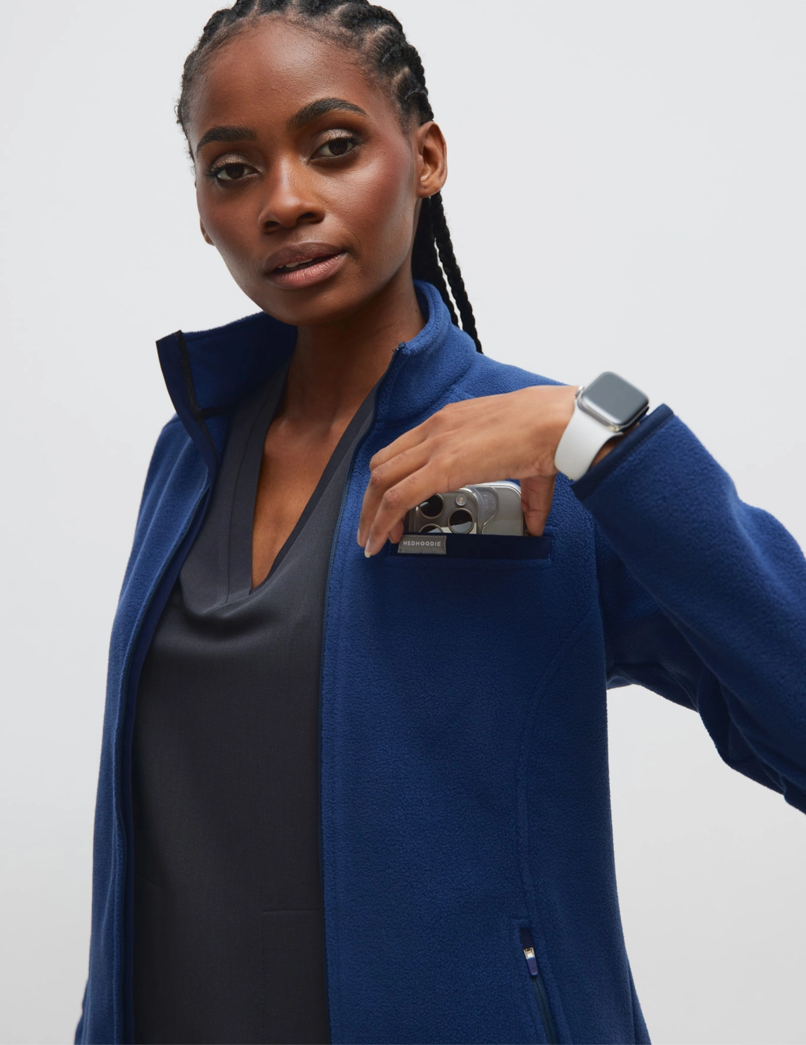 Bluza Polarowa Damska COZY HEAT  - NAVY