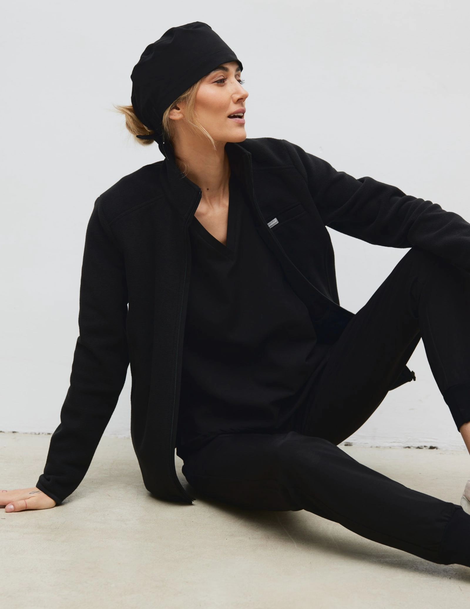 Bluza Polarowa Damska COZY HEAT  - BLACK