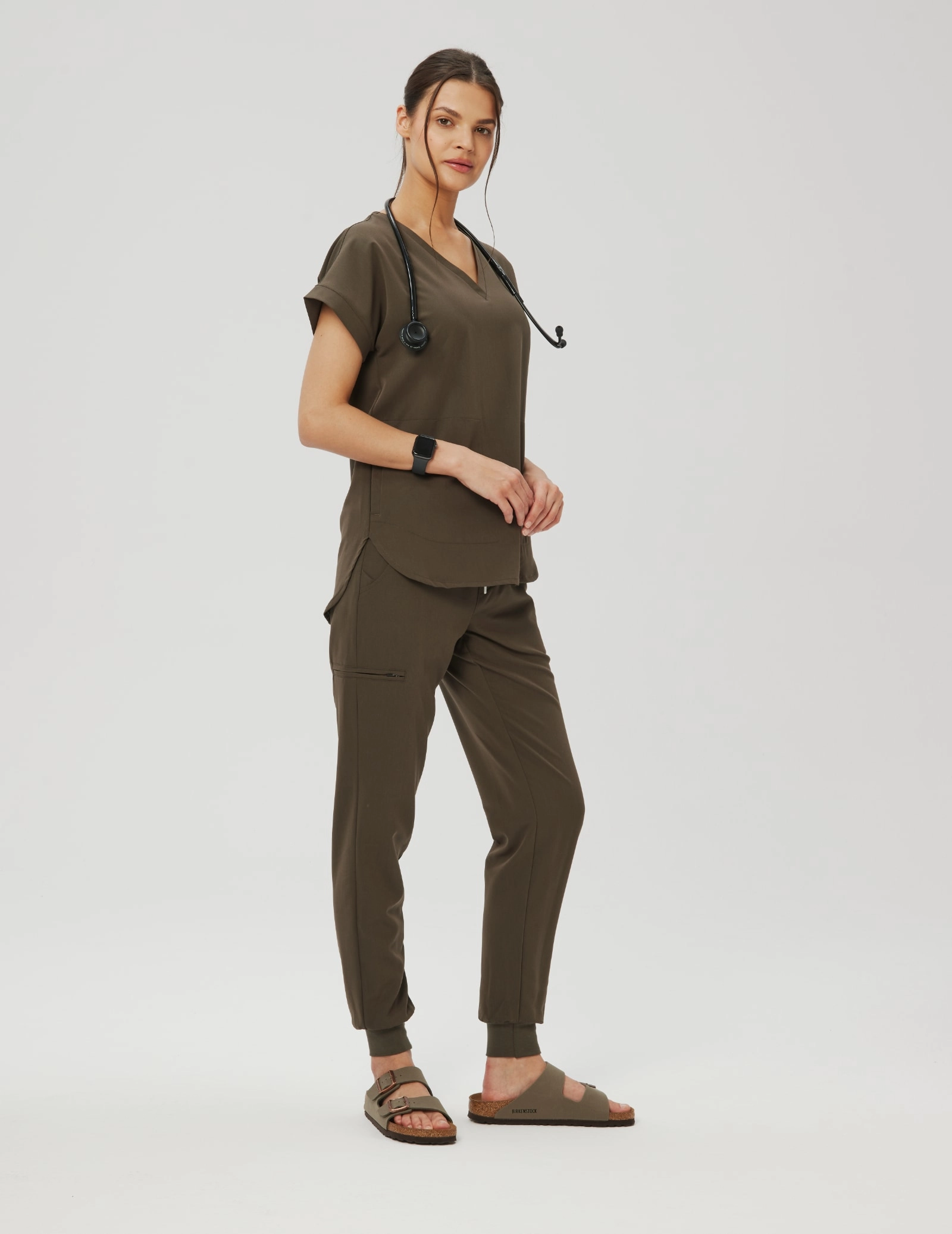 Spodnie Joggery Damskie - OLIVE NIGHT