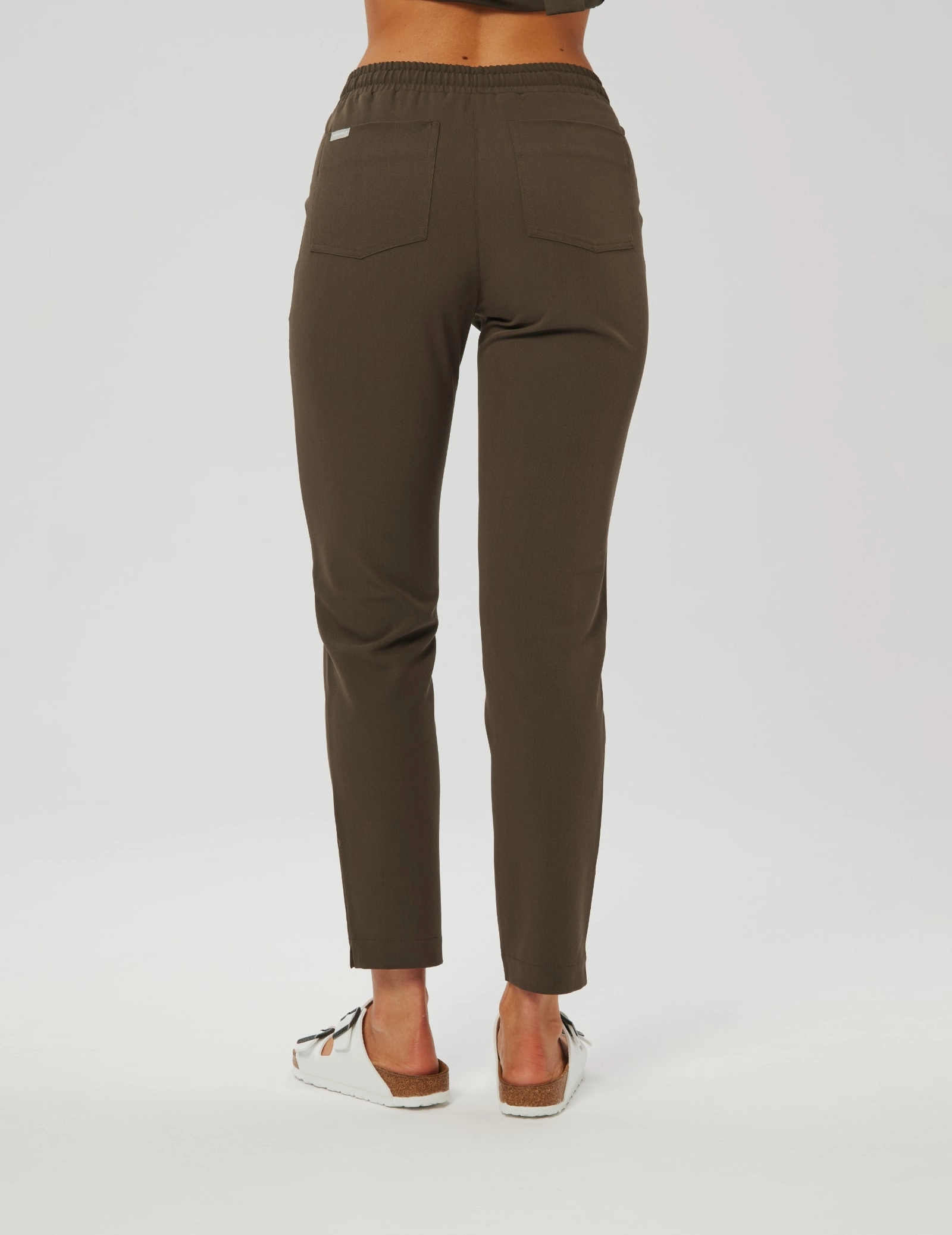 Spodnie Damskie Basic - OLIVE NIGHT