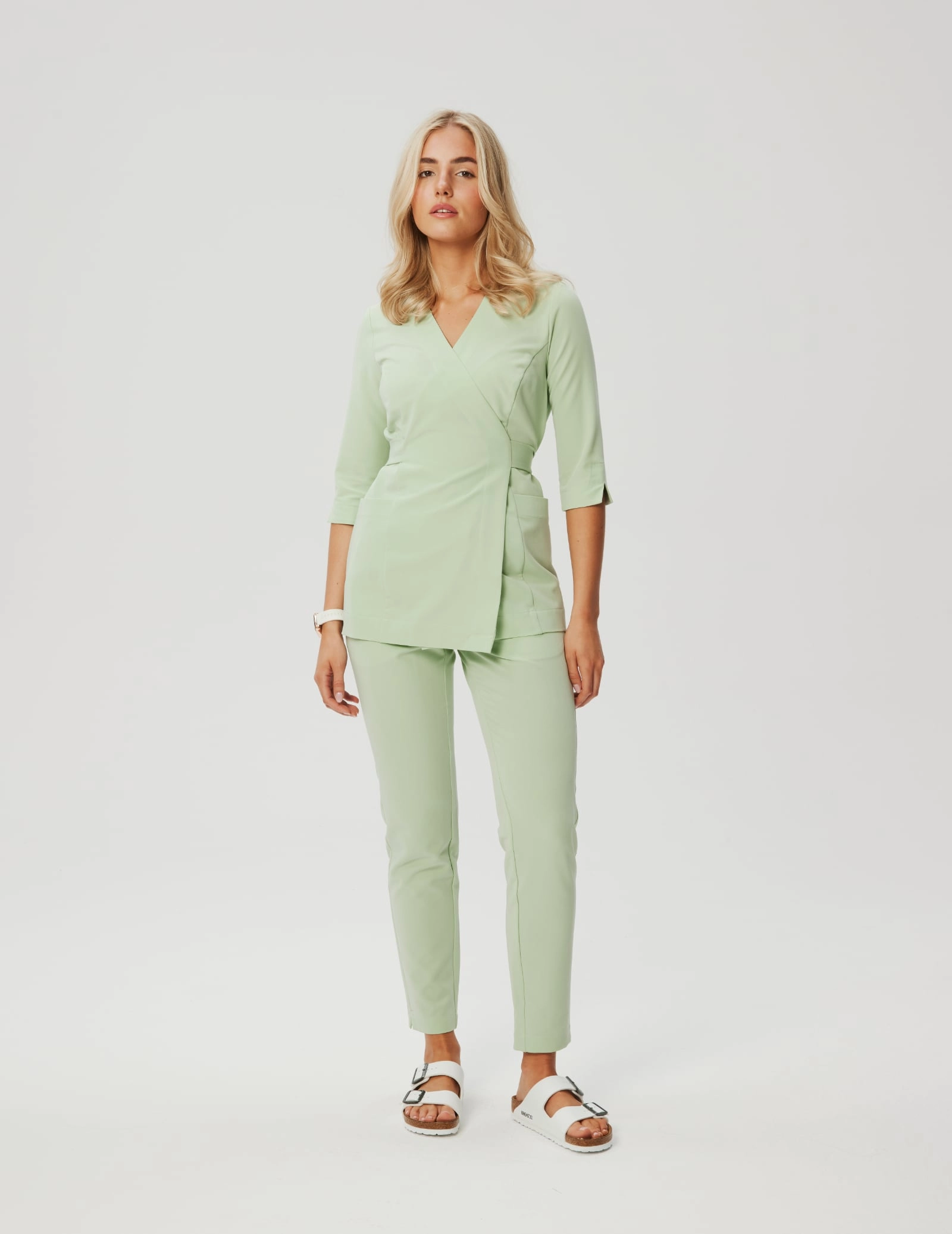 Spodnie Damskie Basic - MATCHA LATTE