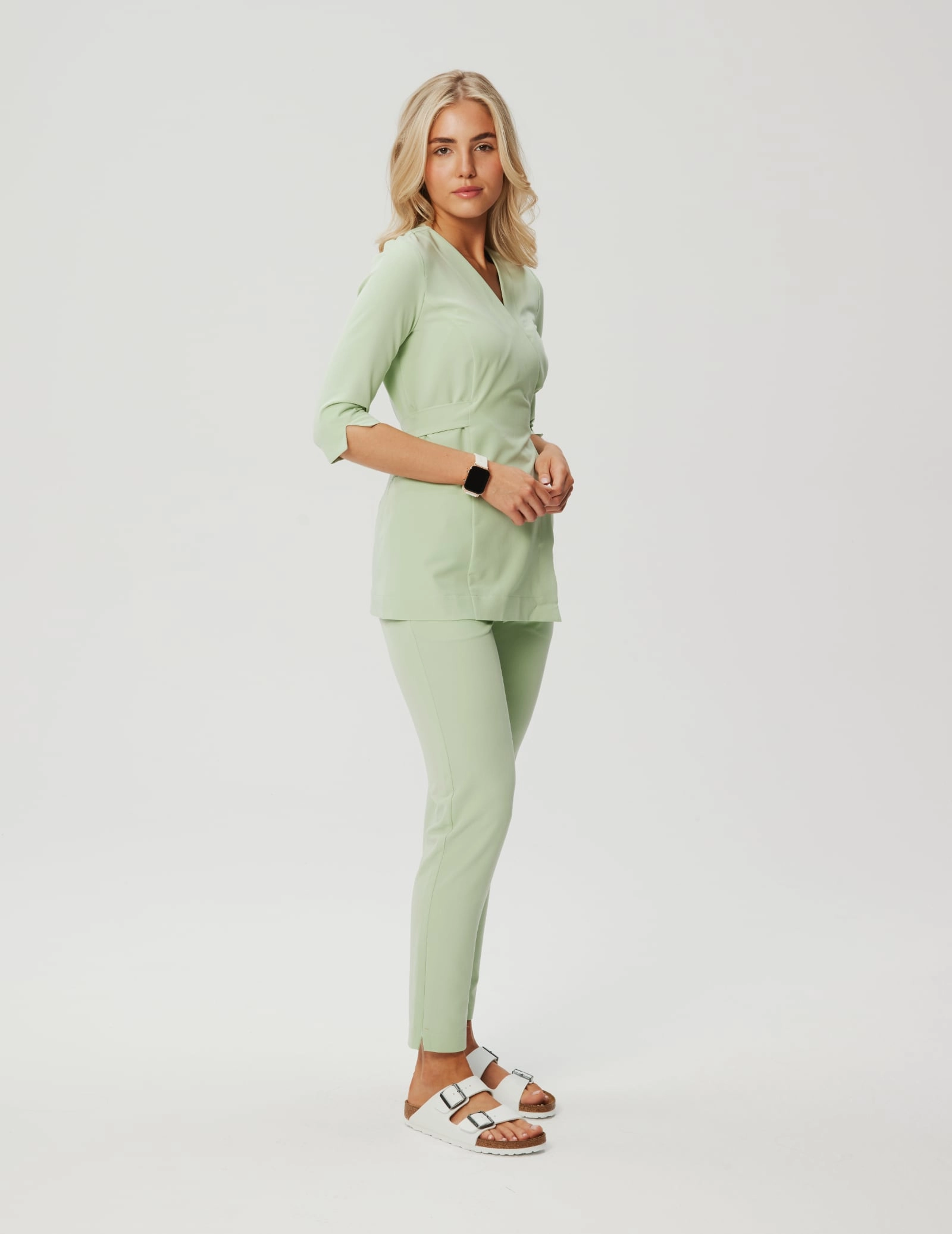 Spodnie Damskie Basic - MATCHA LATTE