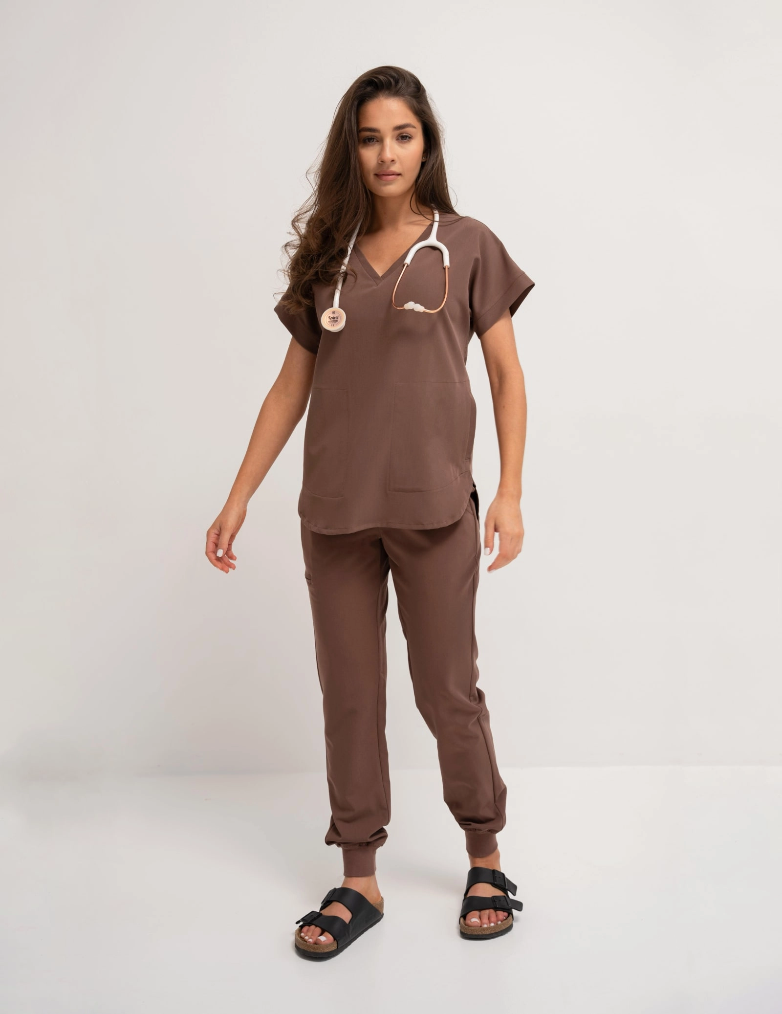 Spodnie Joggery damskie - MILKY BROWN