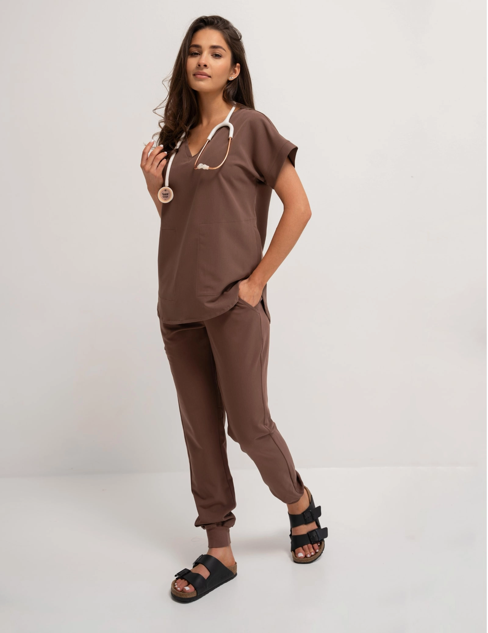 Spodnie Joggery damskie - MILKY BROWN