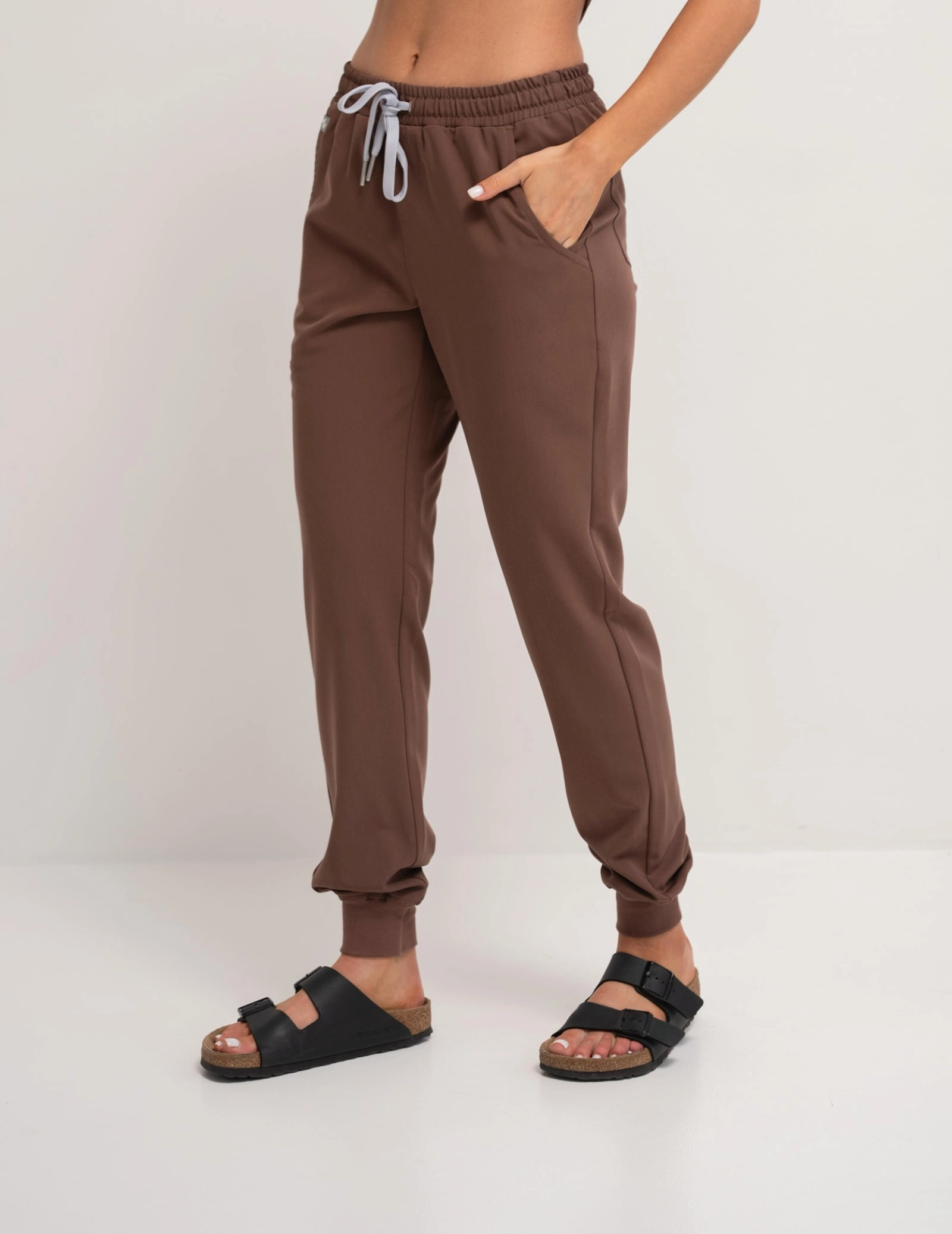 Spodnie Joggery damskie - MILKY BROWN
