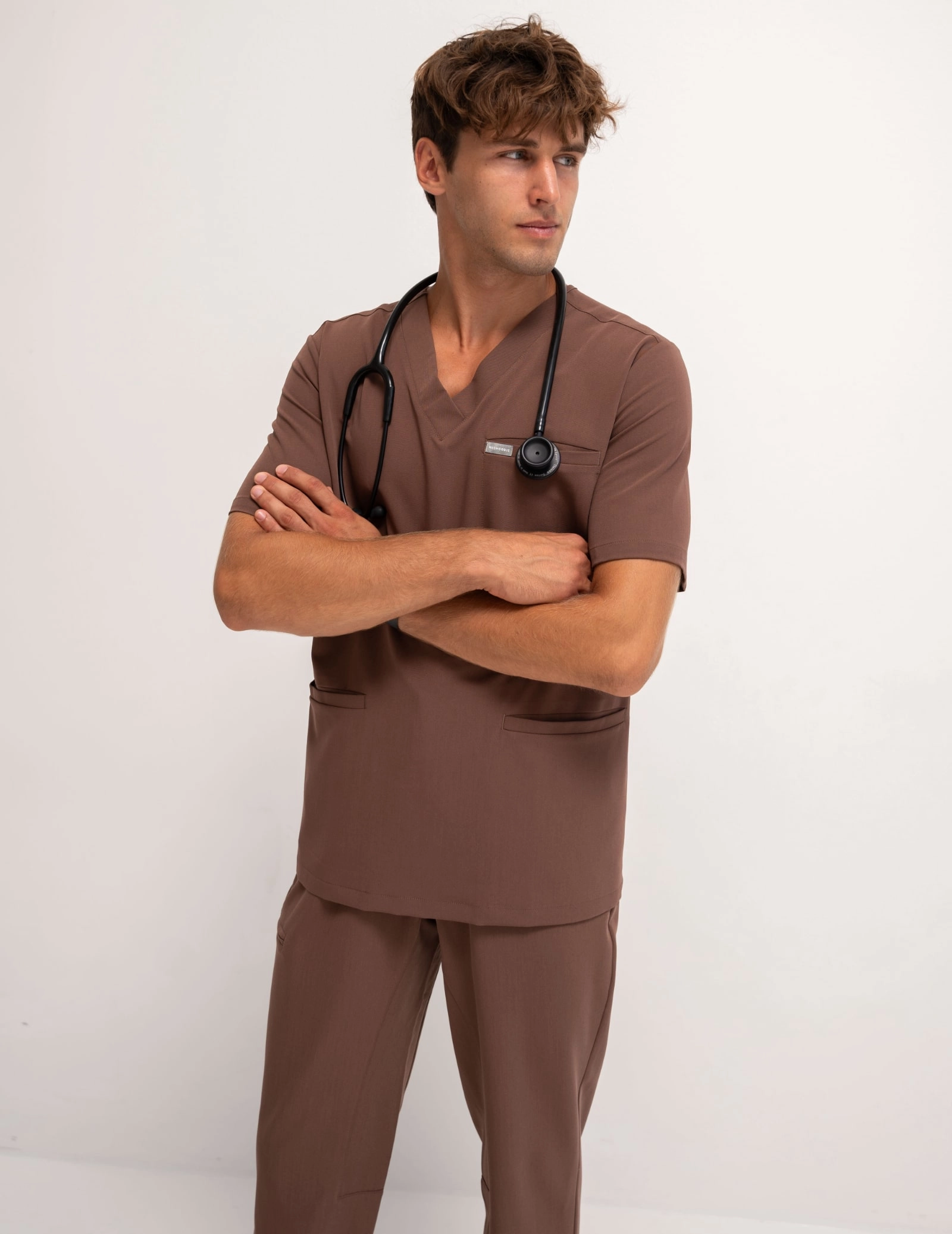 Spodnie Basic Męskie - MILKY BROWN