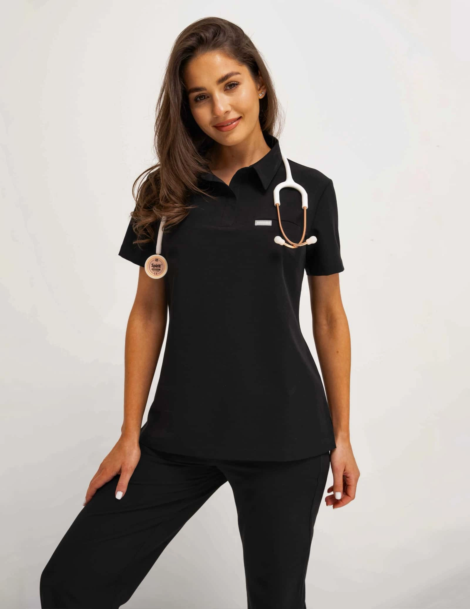 Bluza Medyczna Polo - BLACK