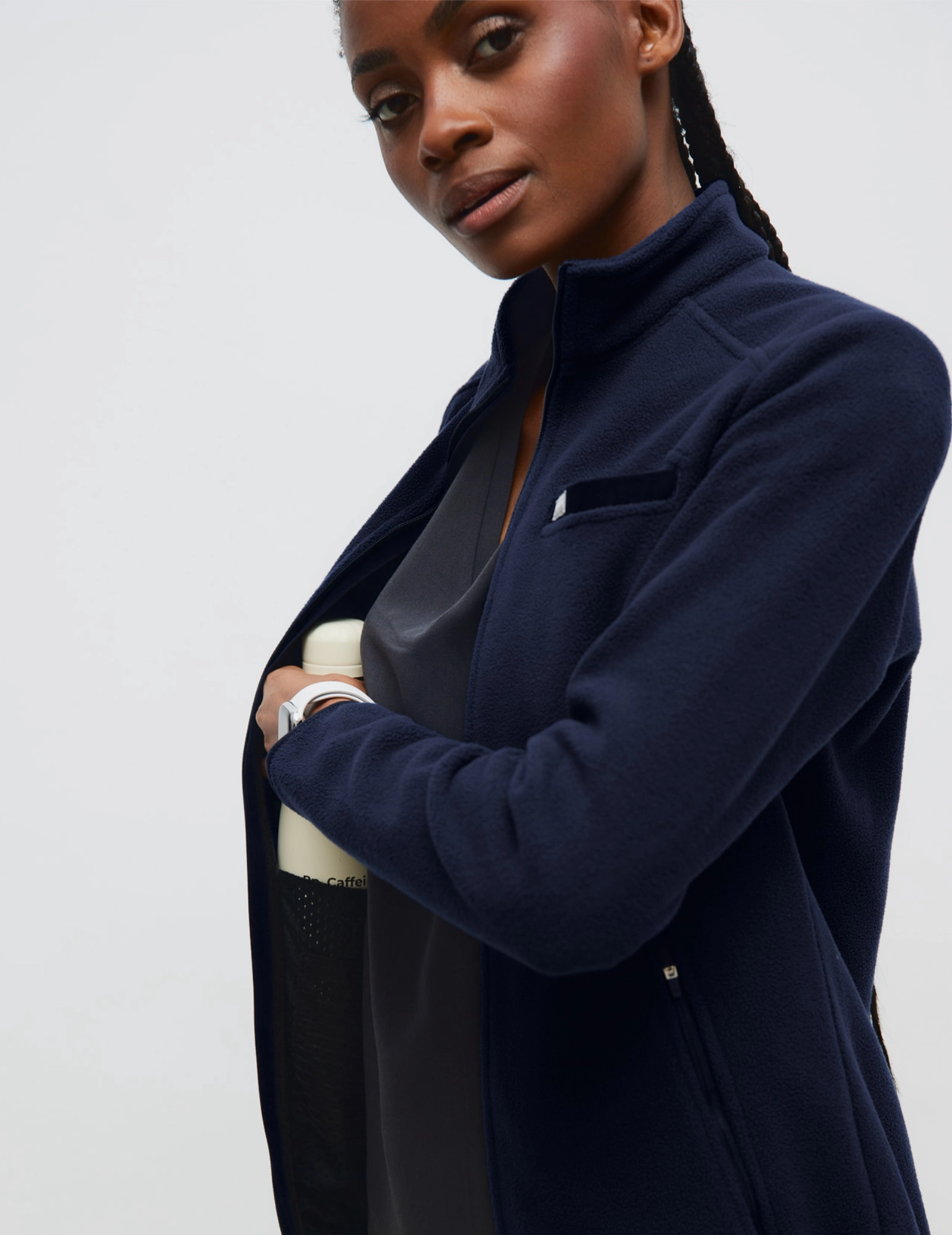 Bluza Polarowa Damska COZY HEAT - DARK NAVY