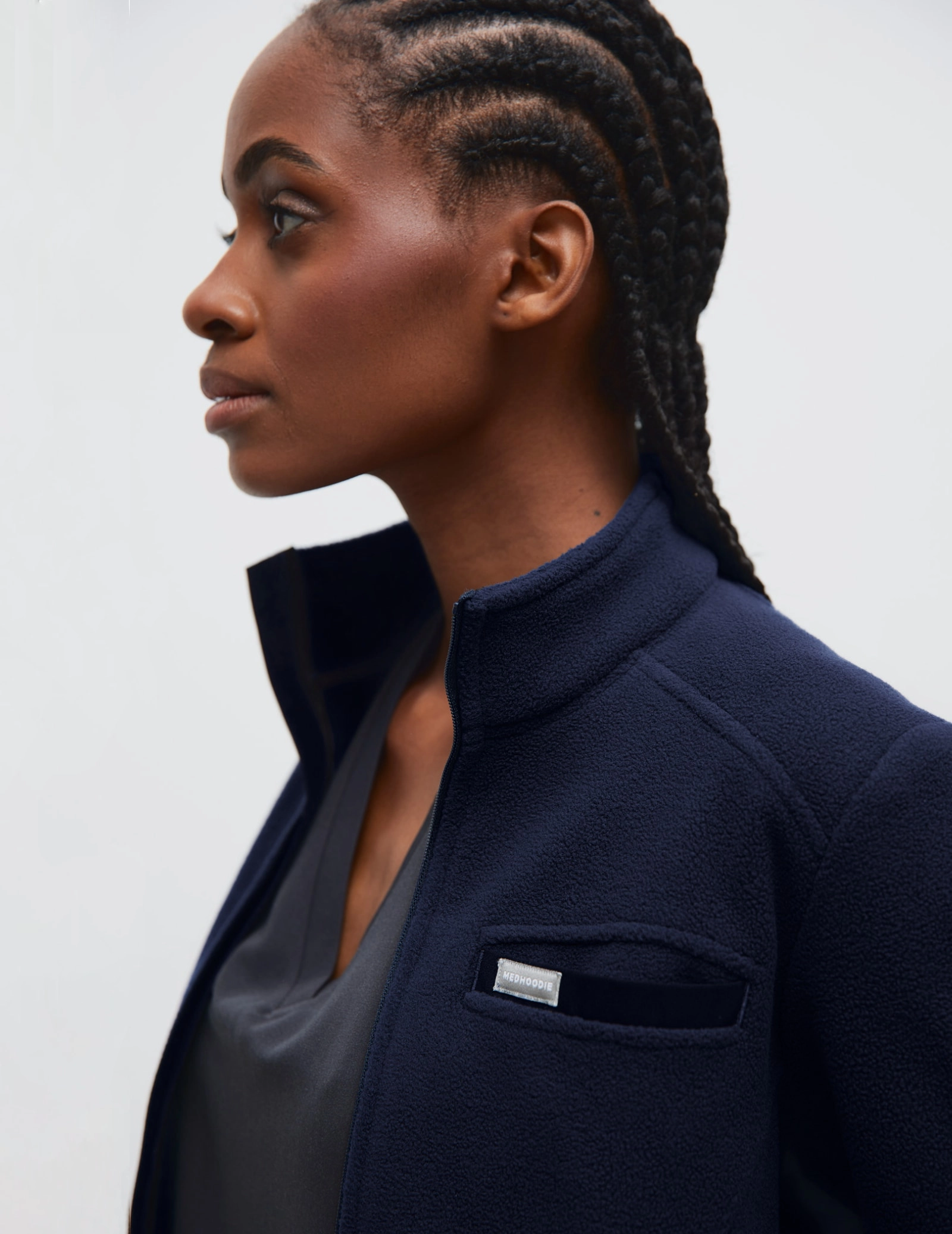 Bluza Polarowa Damska COZY HEAT - DARK NAVY