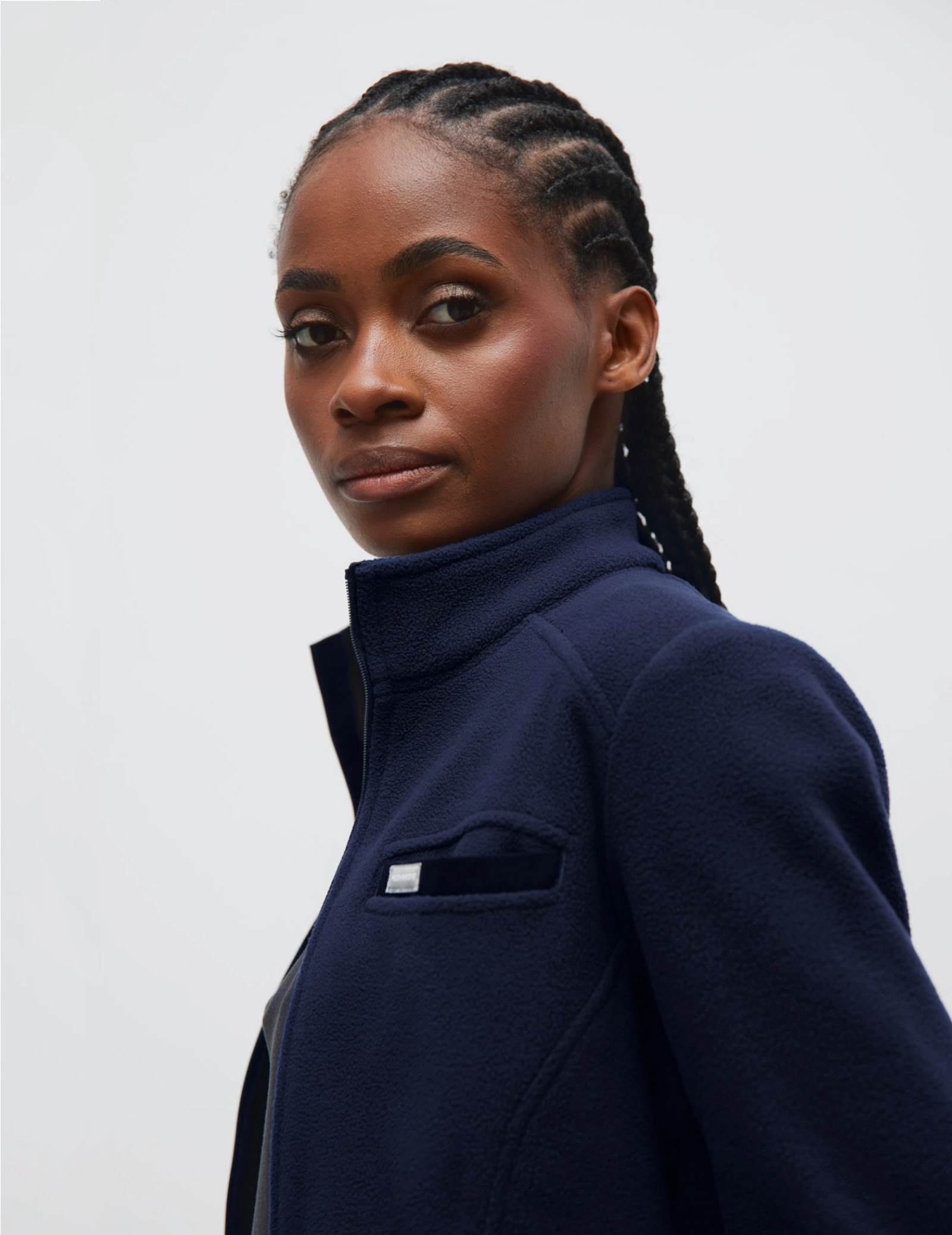 Bluza Polarowa Damska COZY HEAT - DARK NAVY