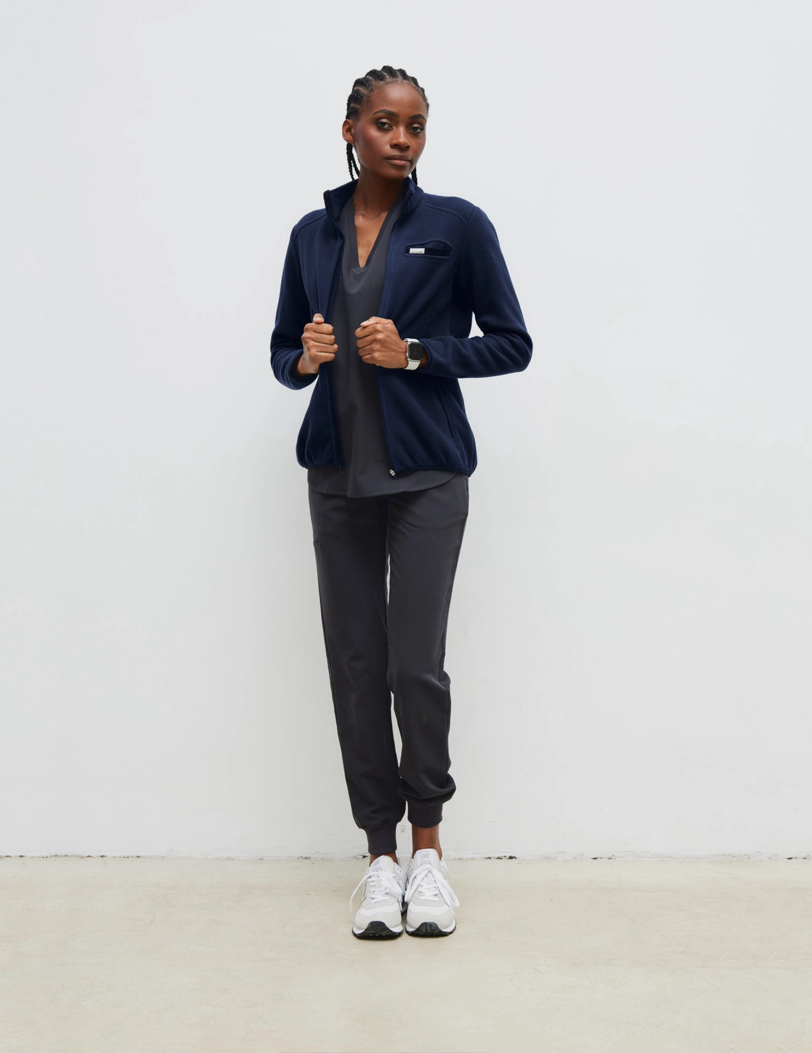 Bluza Polarowa Damska COZY HEAT - DARK NAVY