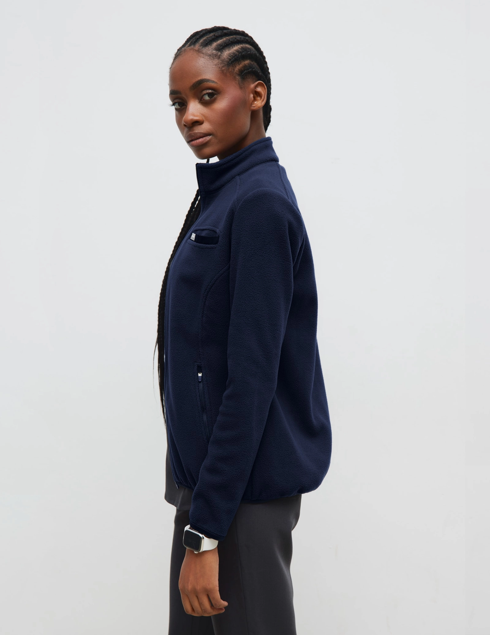 Bluza Polarowa Damska COZY HEAT - DARK NAVY