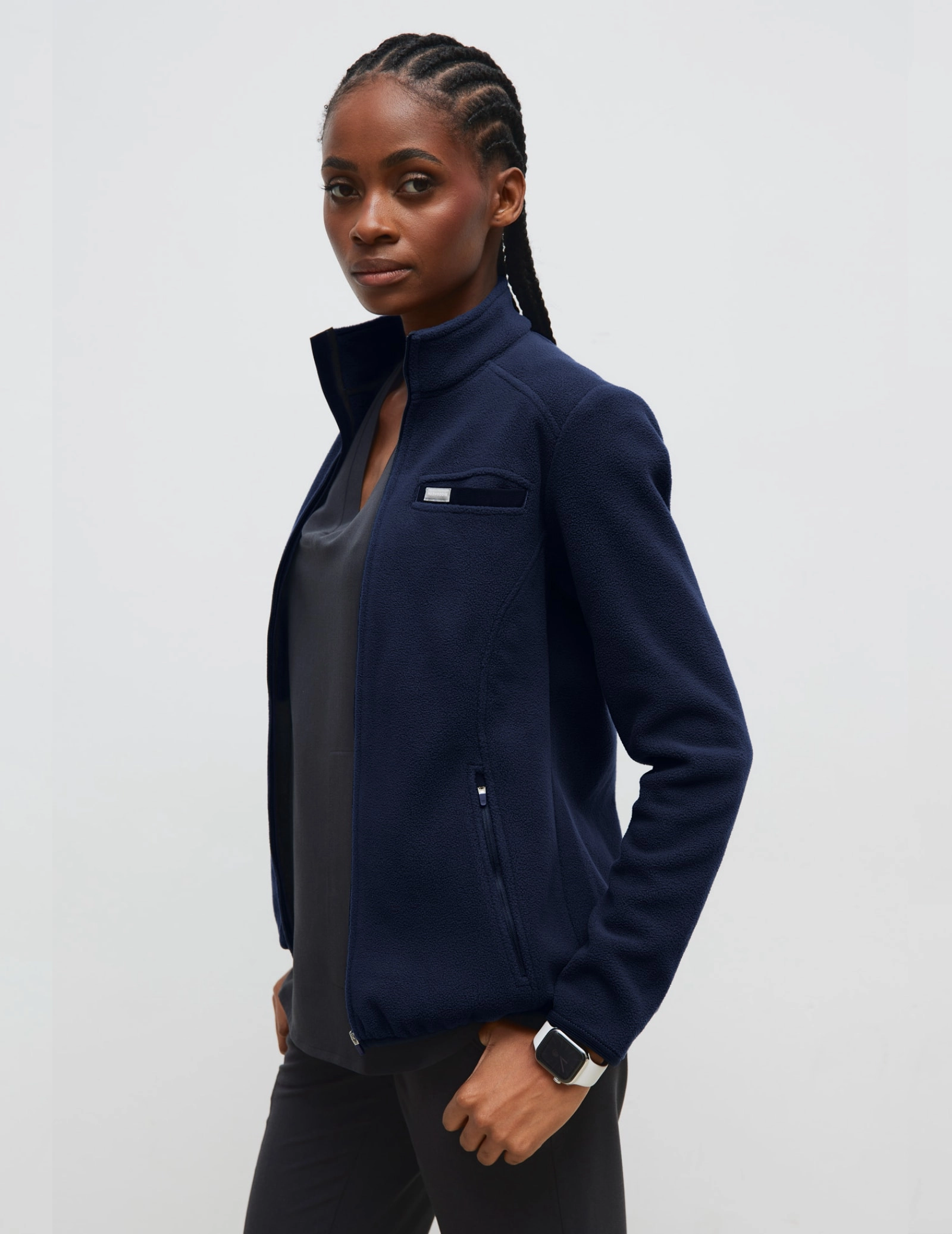 Bluza Polarowa Damska COZY HEAT - DARK NAVY