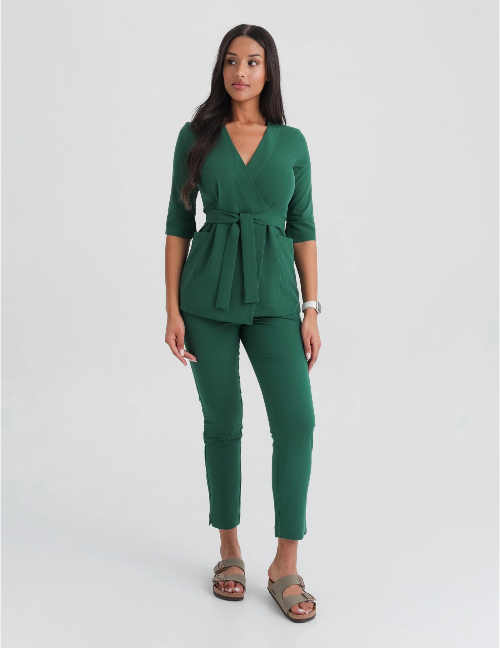 Spodnie damskie Basic - EDEN GREEN