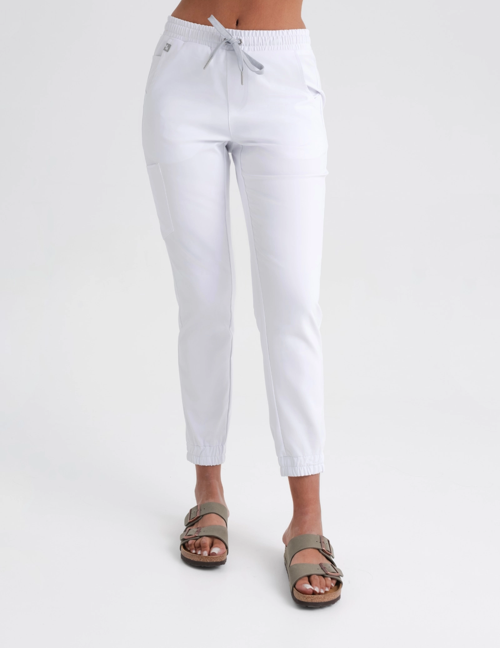 Spodnie Joggery Damskie - WHITE