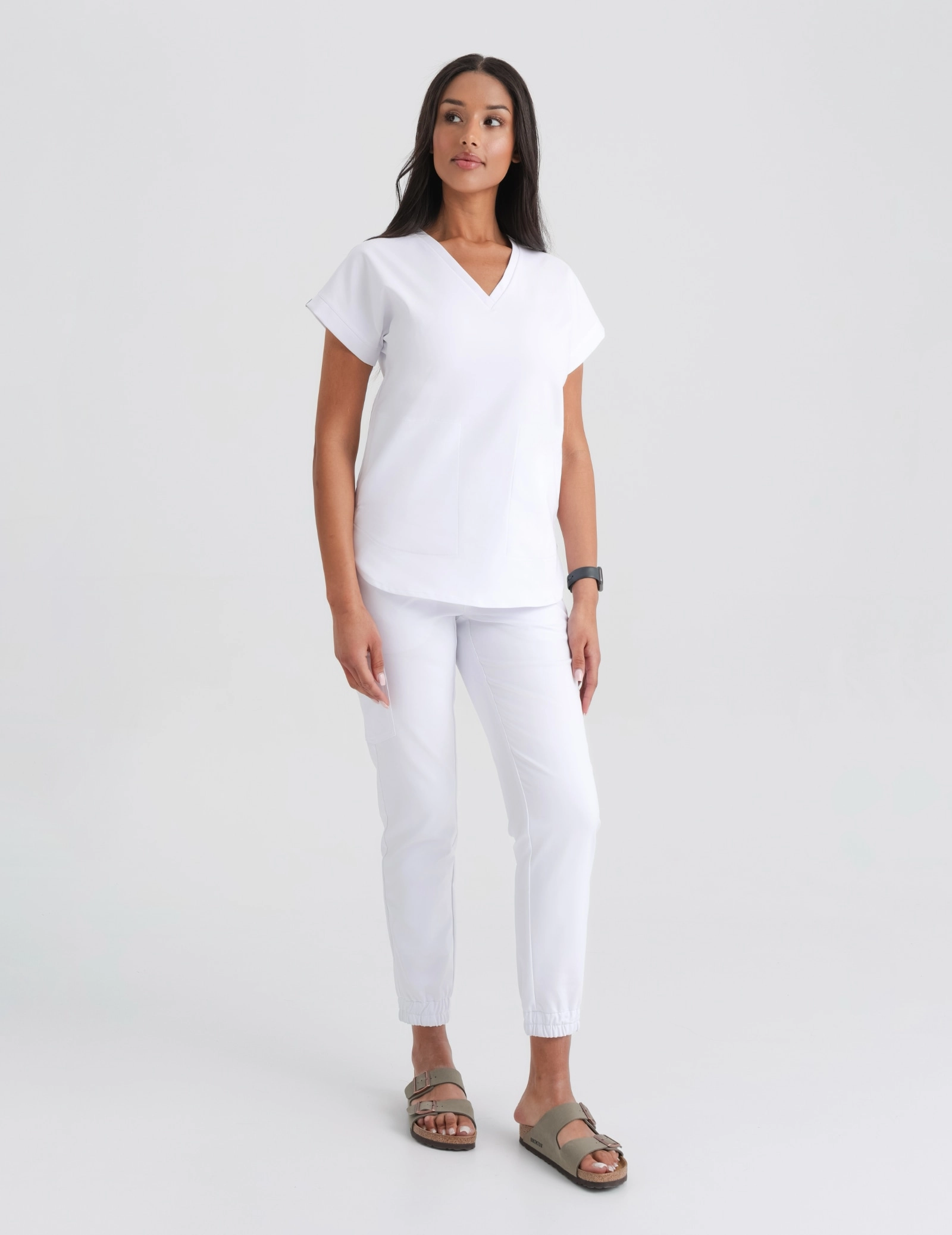 Spodnie Joggery Damskie - WHITE