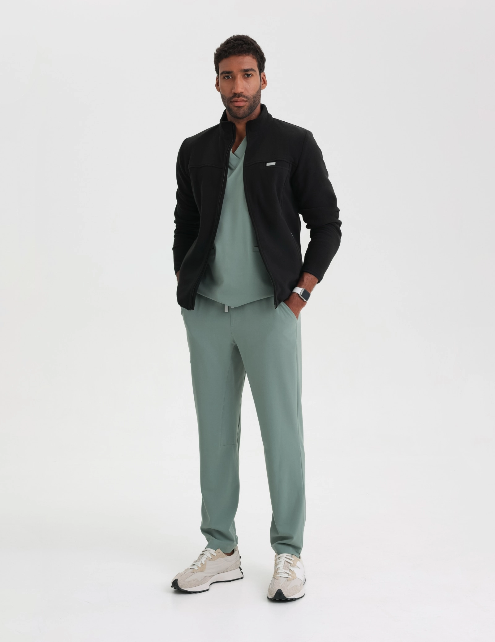 Spodnie Basic Męskie - DUSTY GREEN
